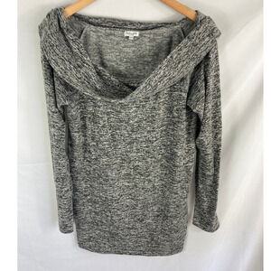 Splendid Cowl Neck Grey Pullover Size XL